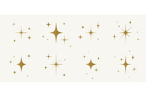 Stars set, sparkle icons collection, an Object Illustration by Foxys Graphic