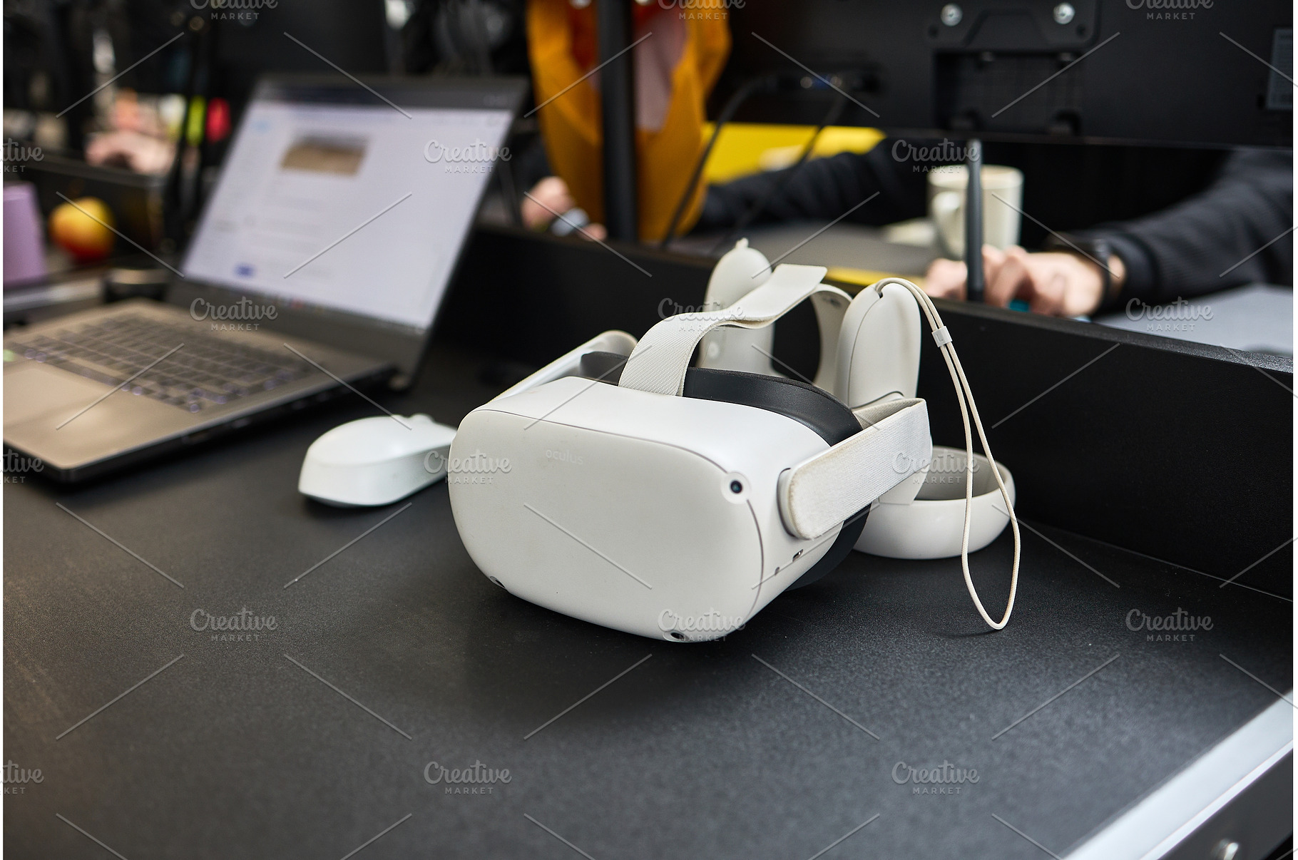 Virtual reality headset and laptop, a Technology Photo by wip3out
