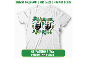 Shamrock And Roll Sublimation PNG