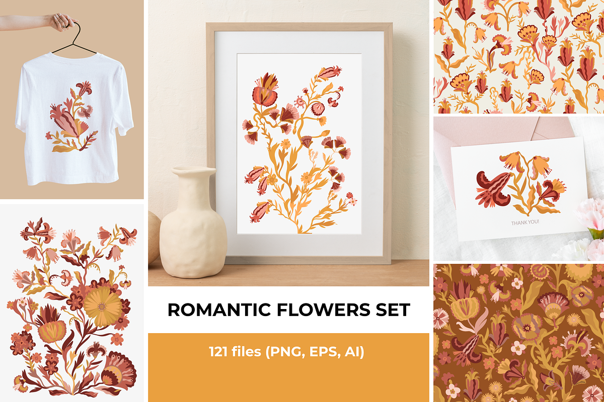 Floral Patterns Vector Clipart PNG, a Pattern Graphic by ARTMIRU (Photo 1 of 15)