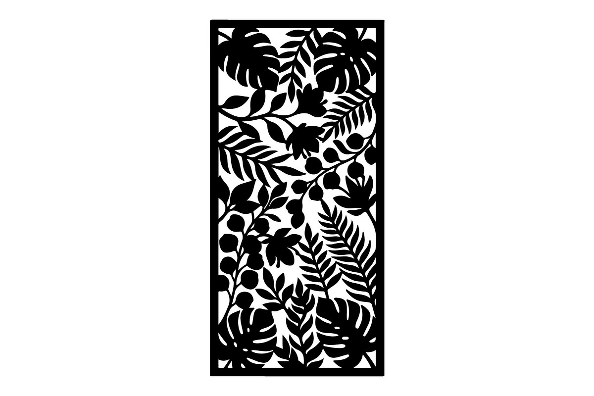 Floral Botanical Panel Silhouette, an Object Graphic by hafijul (Photo 4 of 4)