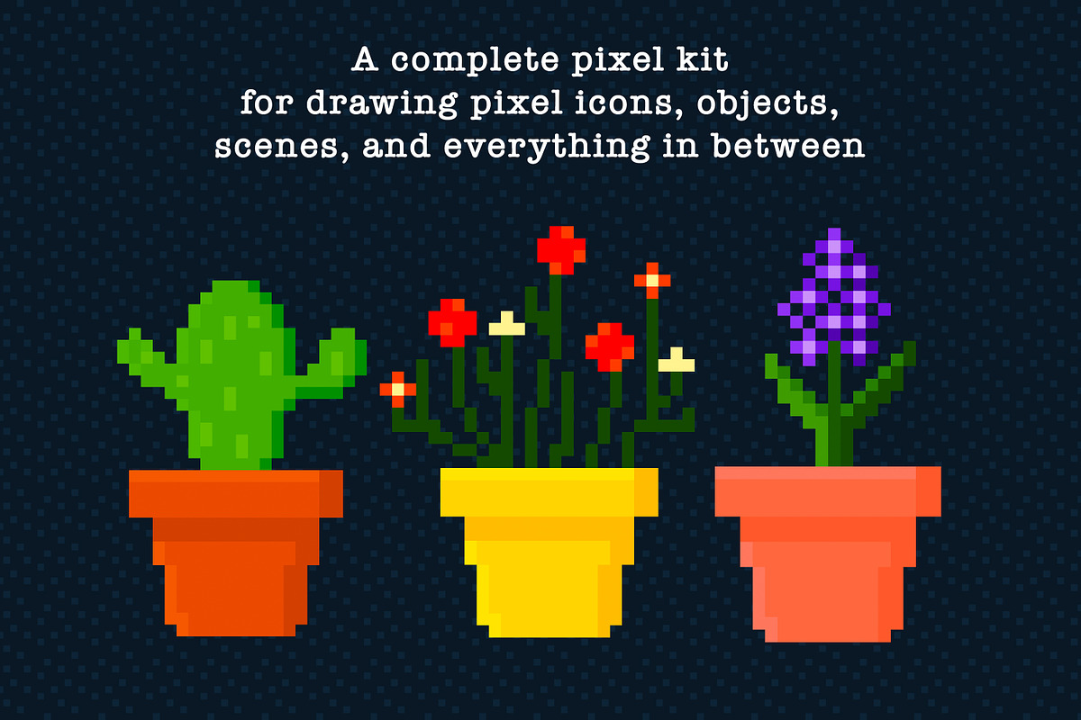 Pixel Art Procreate Brushes, a Brush Add-On by seamless team (Photo 2 of 6)