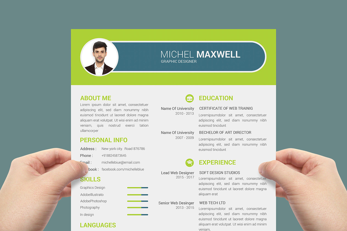 Professional Cv Resume, a Resume Template by designvillage (Photo 2 of 12)