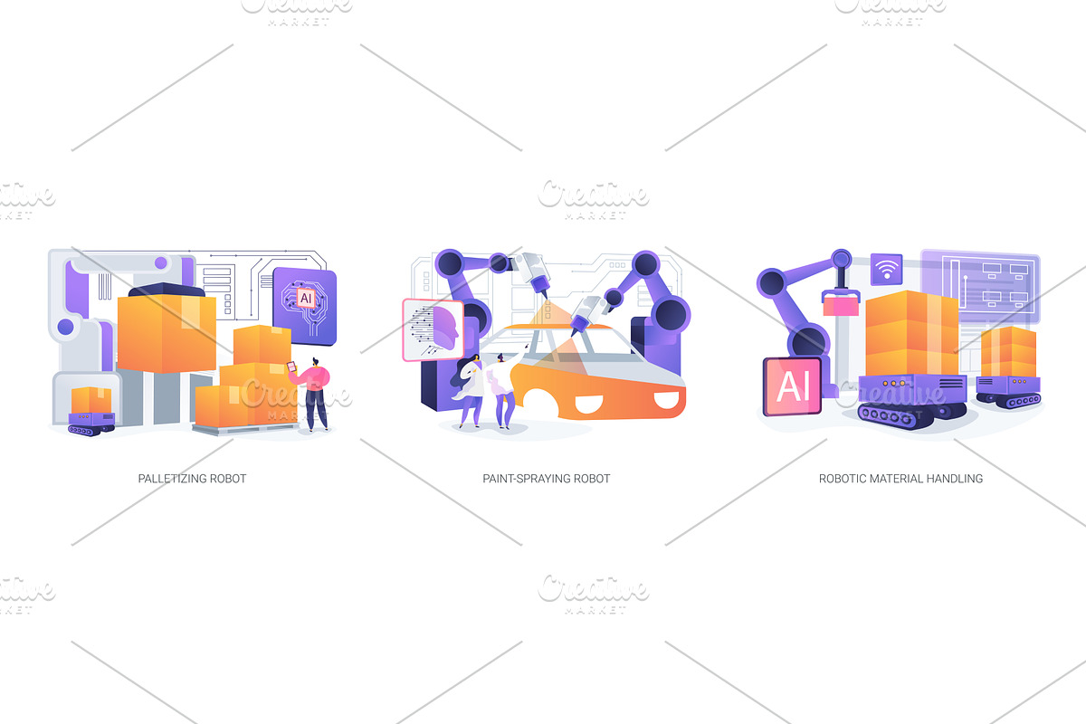 Automation in Manufacturing and, a Technology Illustration by Visual Generation