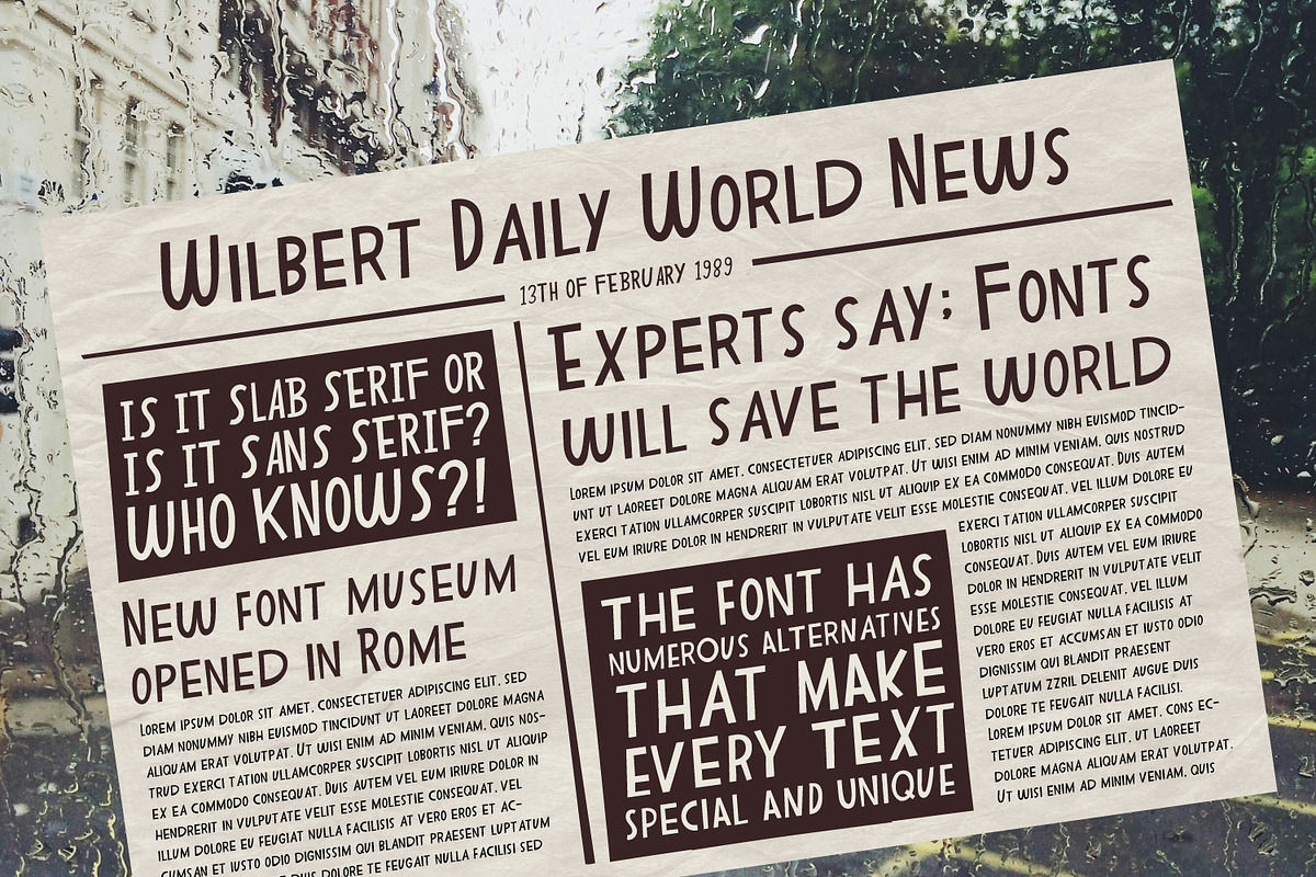 Wilbert, a Sans Serif Font by Petra Santaharju (Photo 5 of 9)