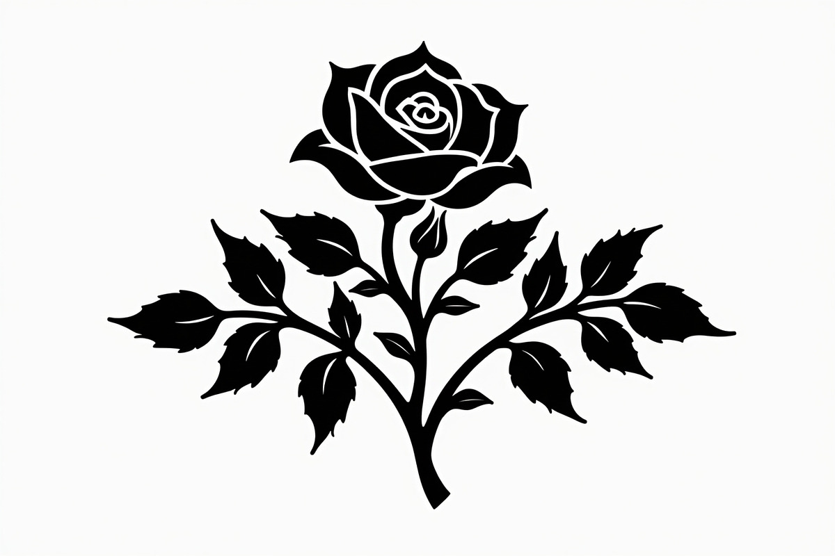 Rose Black Silhouette Decorative, an Illustration by Amazin_art (Photo 3 of 31)