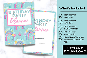 Birthday Party Planner - Printable