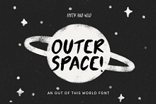 Outer Space Font + Graphic Kit