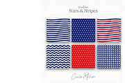 Stars Stripes Seamless Patterns, a Pattern Graphic by Creative Matrix82 (Thumbnail 3 of 6)