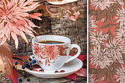 Vintage Dahlias Set, a Pattern Graphic by Marina Grau (Thumbnail 1 of 5)
