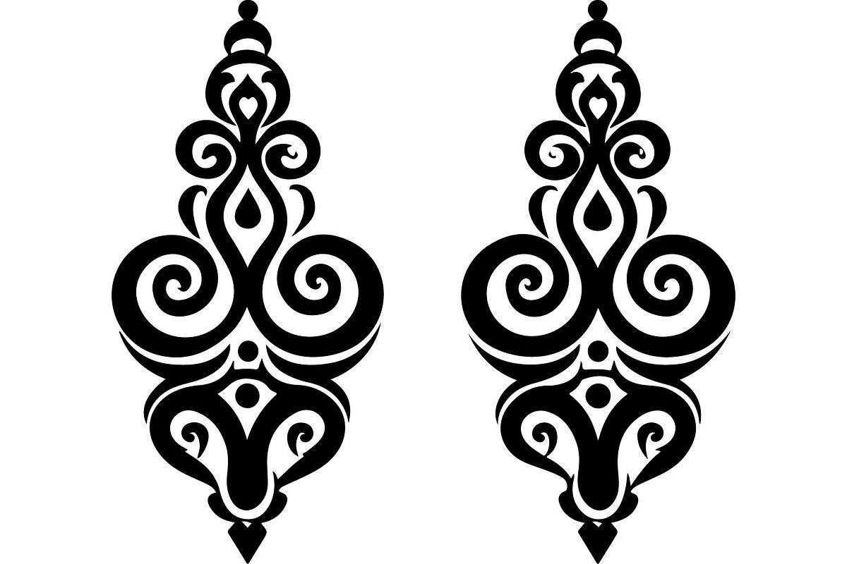 Vintage Ornamental Earrings Bundle, an Object Graphic by Gfx_Store (Photo 7 of 13)