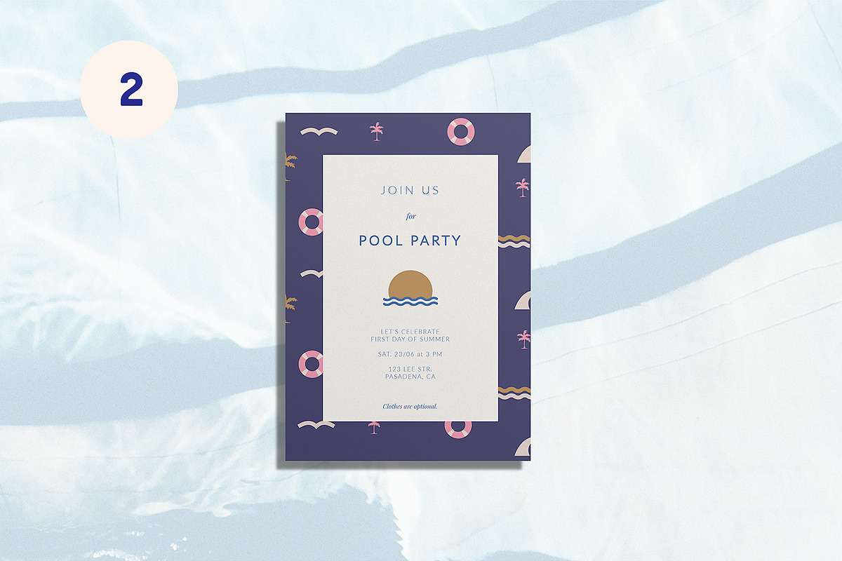 Pool Party Invitation Templates, a Flyer Template by All This Concept (Photo 3 of 6)