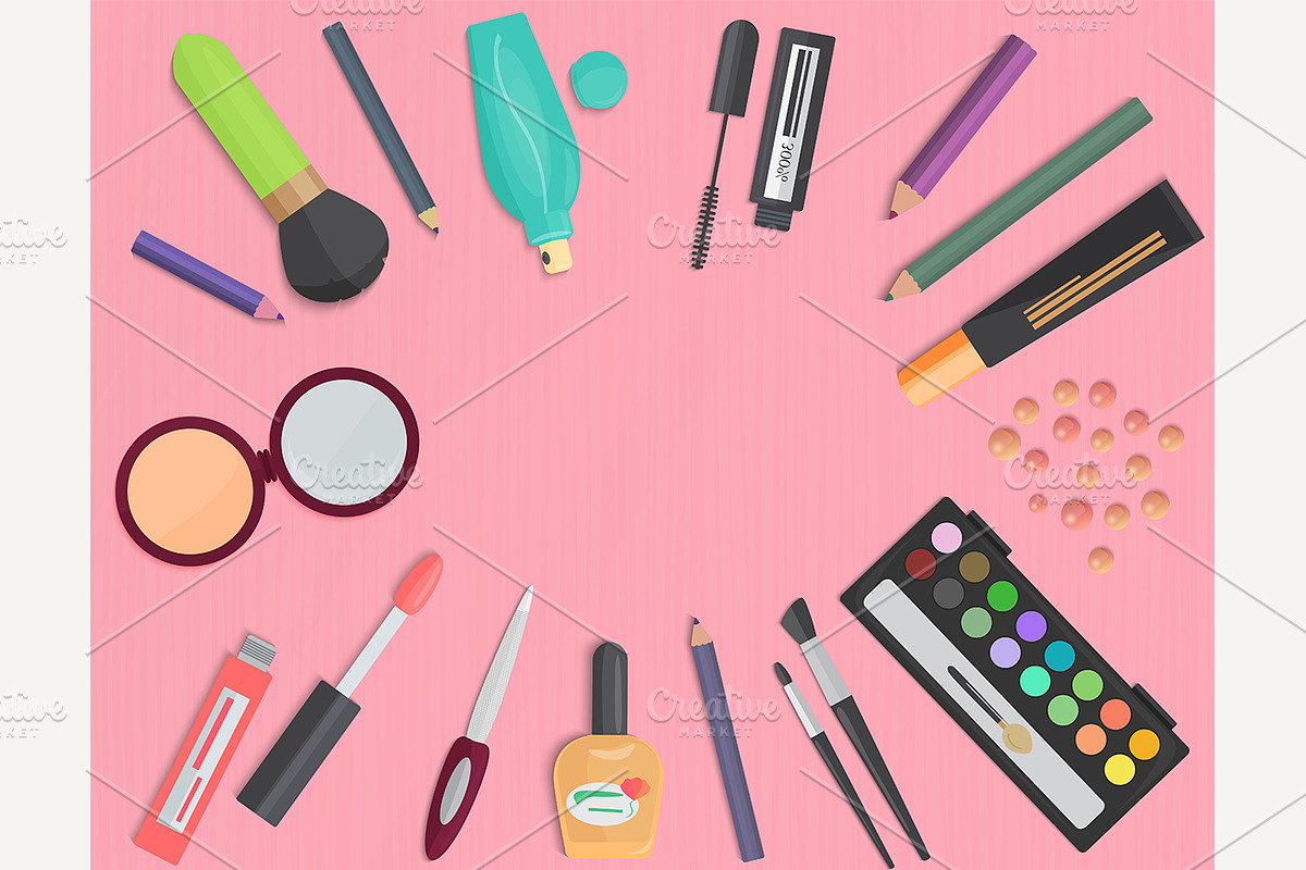 Colorful cosmetics concepts Pack set, a Background Graphic by Lemberg Vector (Photo 5 of 5)