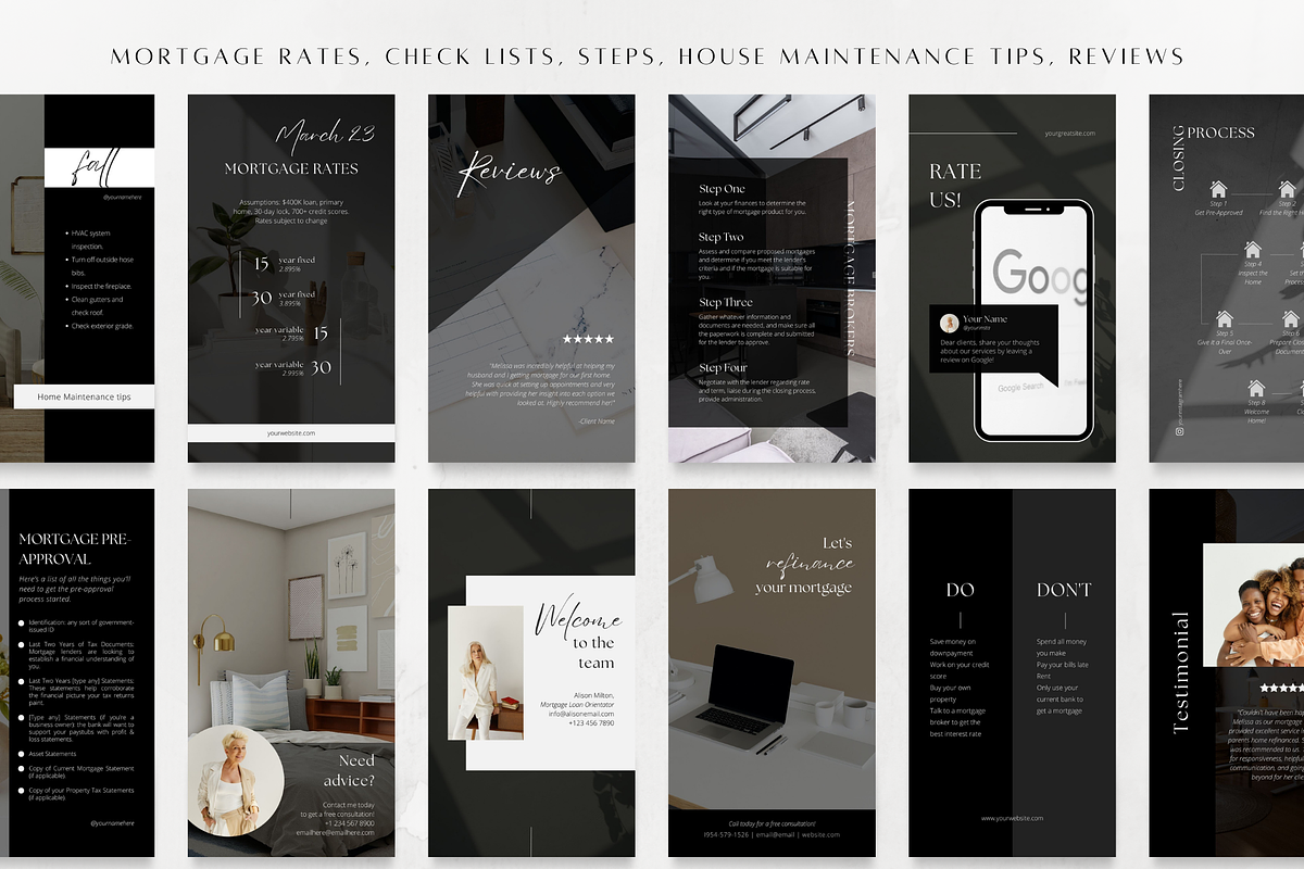 100 Mortgage Broker Story Templates, a Social Media Template by ZoaniDesign (Photo 6 of 9)