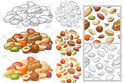 Pattern and stack nut engrave, icon, a Food Illustration by MoreVector (Thumbnail 4 of 4)