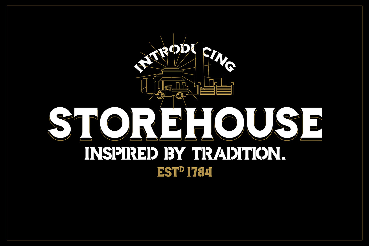 Storehouse Font + Vector shapes, a Serif Font by LeoSupply.co (Photo 16 of 18)