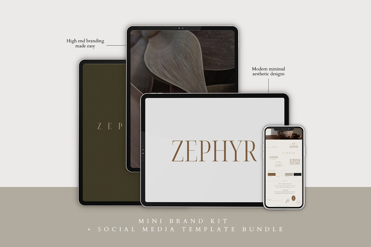 Zephyr Mini Brand Kit | Canva, a Branding & Logo Template by Adam and Grace (Photo 13 of 19)