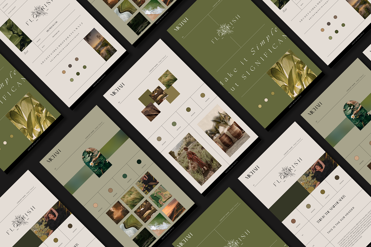 MICHAN Brand Board Template, a Templates & Theme by The Magic Glow Co. (Photo 1 of 6)