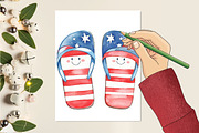 Cute 4th of July Clipart Bundle, a Seasonal Illustration by CitraGraphics (Thumbnail 5 of 6)