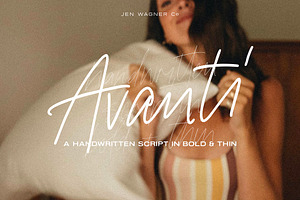 Avanti Casual Script in Bold & Thin, a Script Font by Jen Wagner Co