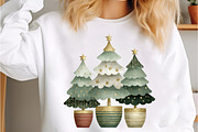 Cute Christmas Trees Clipart, an Illustration by Canvas Craft (Thumbnail 5 of 6)