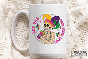 Skeleton Mardi Gras Drink Coffee PNG, a Graphic by Owlsome.Designs (Thumbnail 4 of 5)
