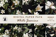 White Jasmine Seamless Pattern, a Pattern Graphic by Pawsitively Aesthetic (Thumbnail 1 of 4)