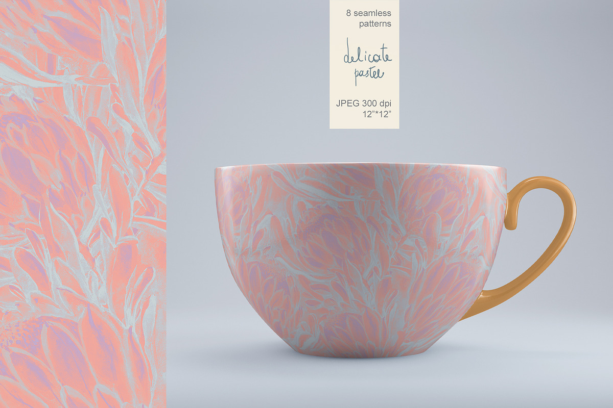 Pastel floral seamless set, a Pattern Graphic by PatternsBlooming (Photo 6 of 6)