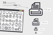Device Line Icons Set, an Outline Icon by Voysla's Shop (Thumbnail 3 of 4)