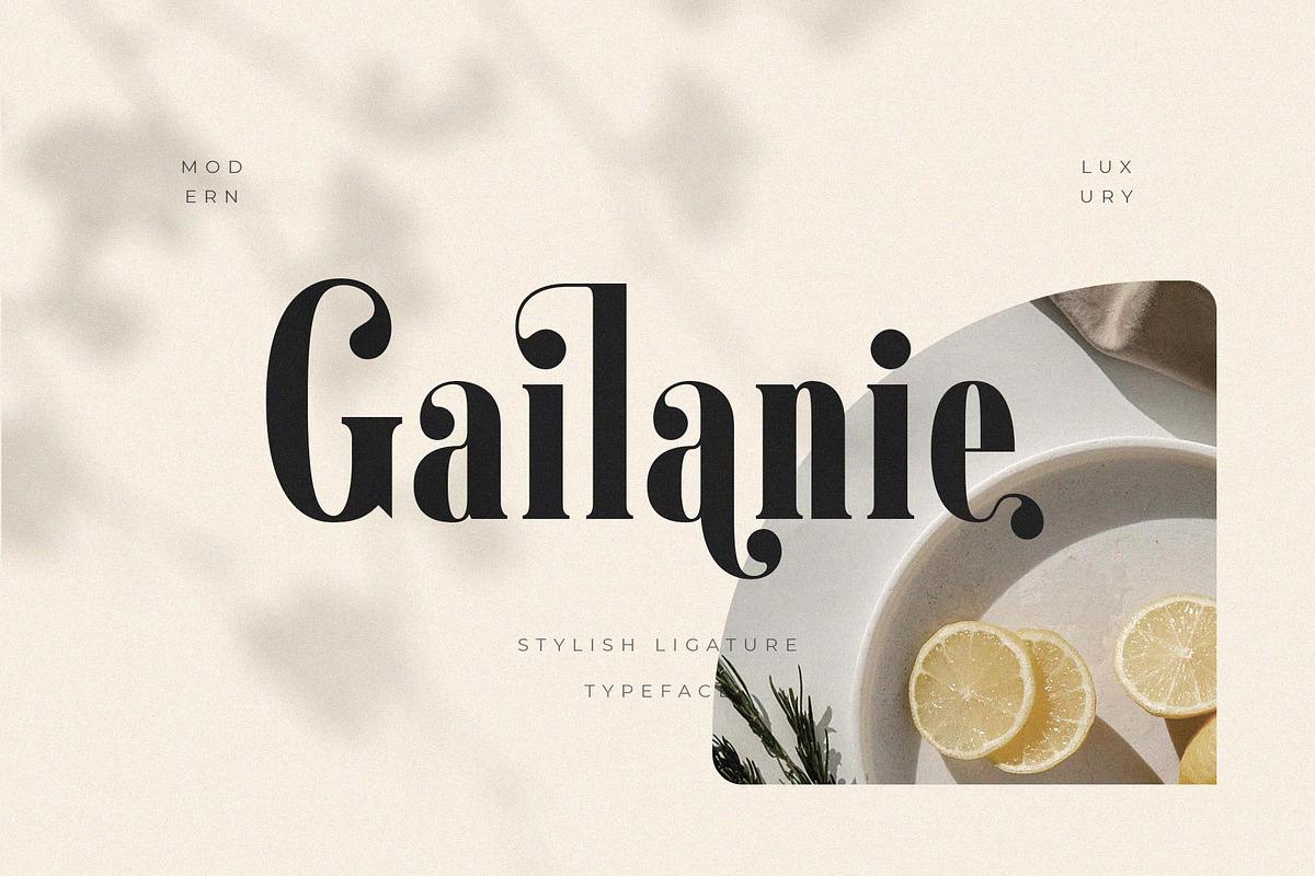 Gailanie // Stylish Ligature Font, a Serif Font by epicatype (Photo 1 of 10)