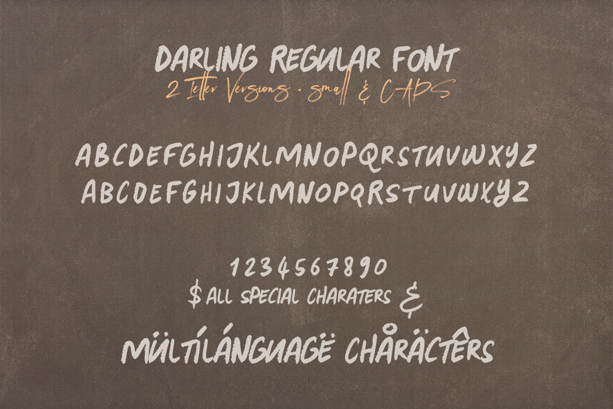 Darling - Handwritten Font, a Font by Cruzine (Photo 2 of 6)