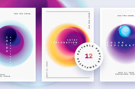 Color Exploration Poster Templates, a Flyer Template by Polar Vectors