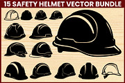 15 Safety Helmet Silhouette Vector B, an Illustration by Amazin_art (Thumbnail 1 of 4)
