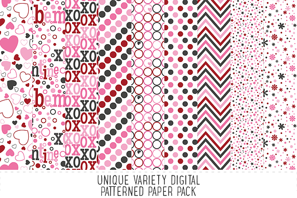 Valentine Pattern Paper Pack preview 3