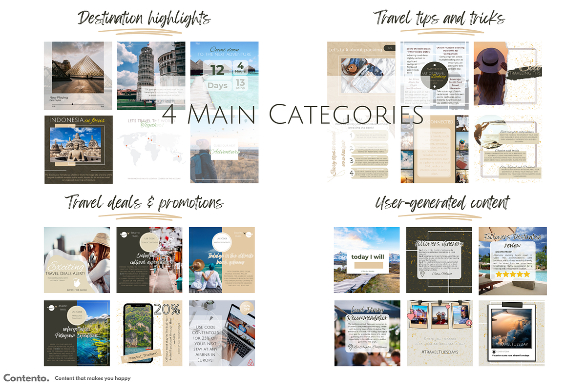 The Travel Influencer Canva Pack, a Social Media Template by Contento BH (Photo 2 of 5)