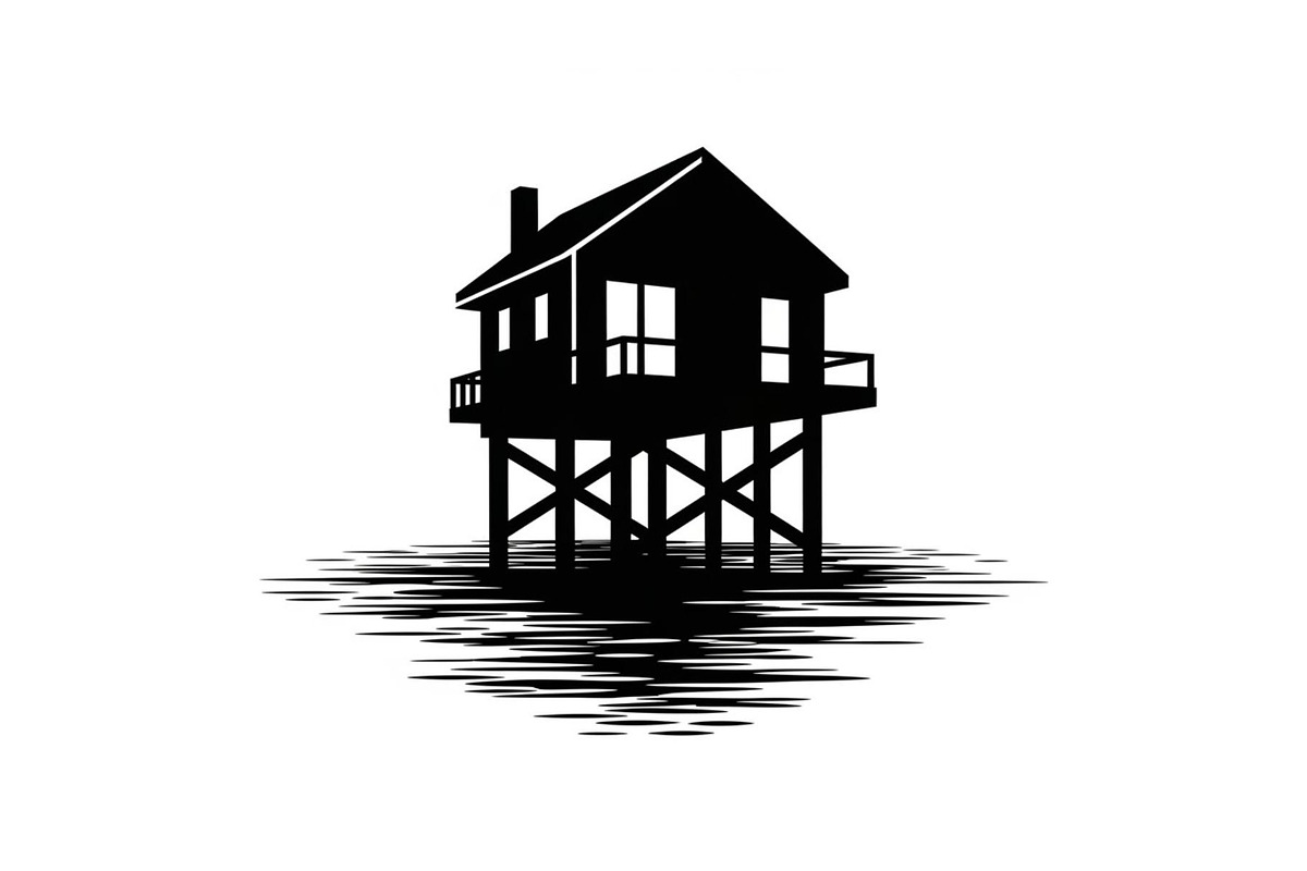 50 Flooded Home Silhouette Bundle, an Illustration by Designs_River (Photo 13 of 51)