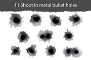 Bullet holes of gun or pisto in real, an Illustration by Astarte_design (Thumbnail 1 of 2)