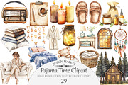 Watercolor Pajama Time Clipart, an Illustration by Design Market (Thumbnail 1 of 4)