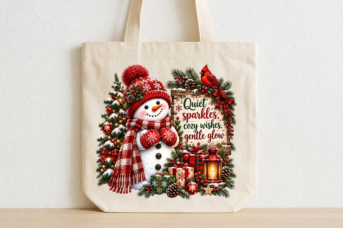 Cozy Christmas Snowman Scene PNG, a Seasonal Illustration by CraftArtStudio (Photo 2 of 4)