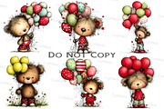 Teddy Bear, Bear With Balloons, an Illustration by Craft Nest (Thumbnail 2 of 9)