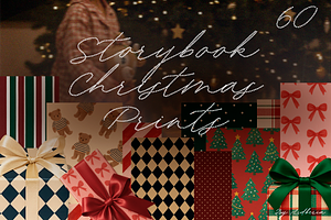 Storybook Christmas Prints, a Background Graphic by Lidberia