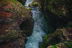 Mostnica river in the narrow gorge, a Nature Photo by Alpine Dreams
