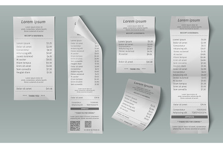 Paper receipt bill collection, a Finance Illustration by art PVP - market