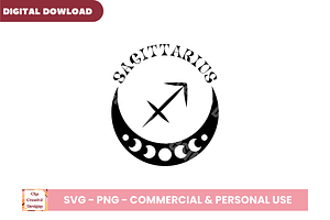 Sagittarius Zodiac Sign SVG Cut File