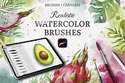 Watercolor Procreate Brushes., a Brush Add-On by VetaDesign (Thumbnail 1 of 7)