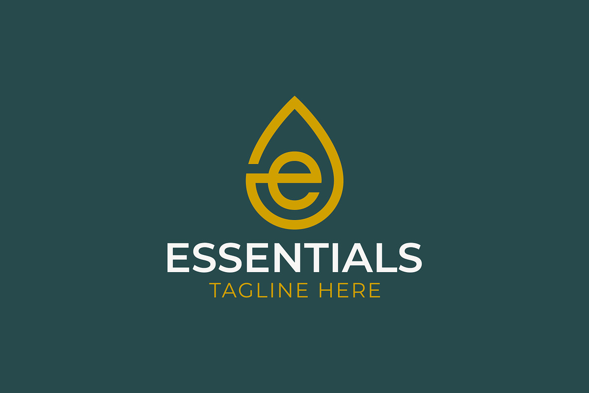 Letter E and Water Drip Logo Concept, a Branding & Logo Template by Signatoro (Photo 2 of 3)