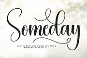 Someday | Script Font, a Handwritten Font by Scratchones (Thumbnail 1 of 9)