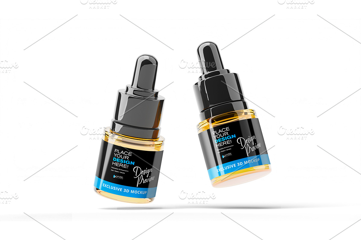 Plastic Dropper Bottle Mockup, a Packaging Mockup by artBit Design Studio (Photo 6 of 6)