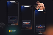 Fitness / Gym Onboarding Screens UI, an UI Kit Template by DesignBox (Thumbnail 2 of 5)