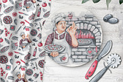 Chef cook, food, digital paper, a Pattern Graphic by Artmanata (Thumbnail 9 of 10)